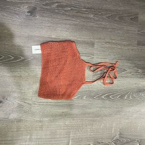 Shein Rust Crochet Halter Top